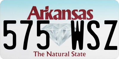 AR license plate 575WSZ