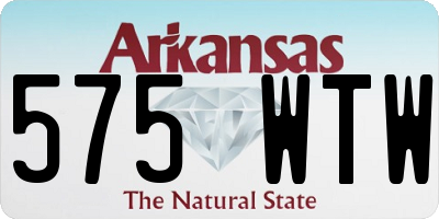 AR license plate 575WTW