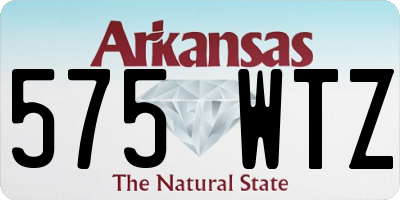 AR license plate 575WTZ