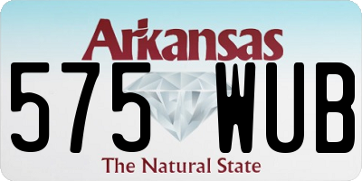 AR license plate 575WUB