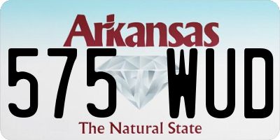 AR license plate 575WUD