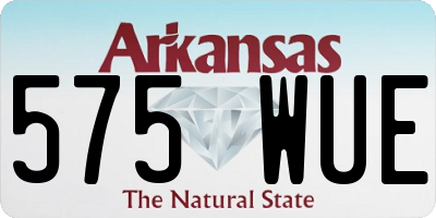 AR license plate 575WUE