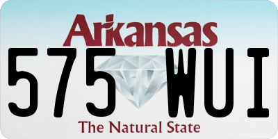 AR license plate 575WUI