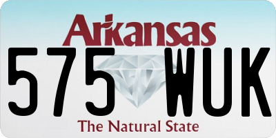 AR license plate 575WUK