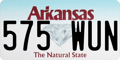 AR license plate 575WUN