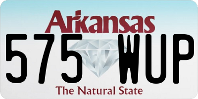 AR license plate 575WUP