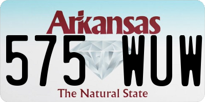 AR license plate 575WUW