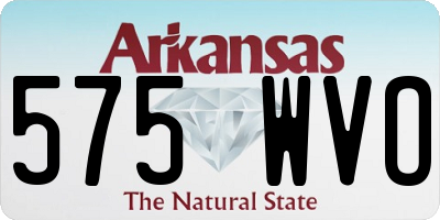 AR license plate 575WVO