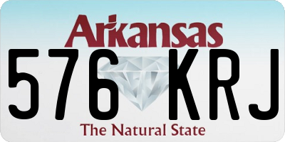 AR license plate 576KRJ