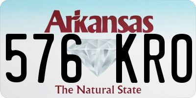 AR license plate 576KRO