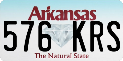 AR license plate 576KRS