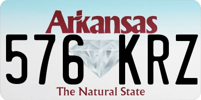 AR license plate 576KRZ
