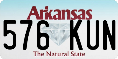 AR license plate 576KUN