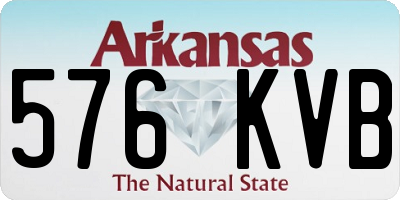 AR license plate 576KVB