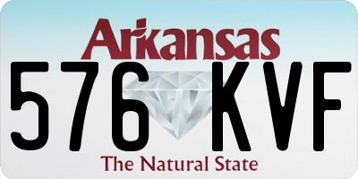 AR license plate 576KVF