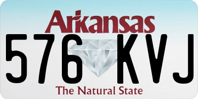 AR license plate 576KVJ