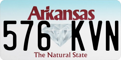 AR license plate 576KVN