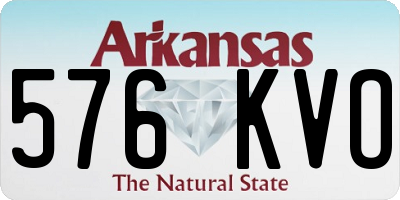 AR license plate 576KVO