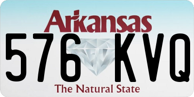 AR license plate 576KVQ
