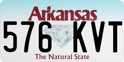 AR license plate 576KVT