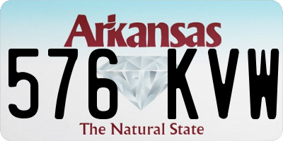 AR license plate 576KVW