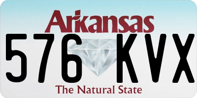 AR license plate 576KVX