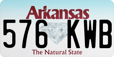 AR license plate 576KWB