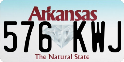 AR license plate 576KWJ