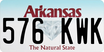 AR license plate 576KWK