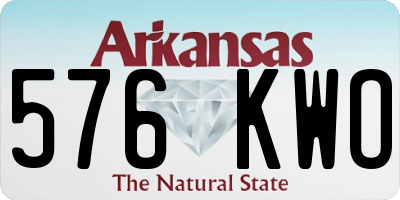 AR license plate 576KWO