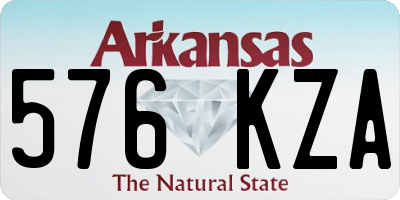 AR license plate 576KZA