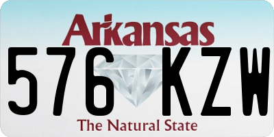 AR license plate 576KZW