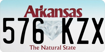 AR license plate 576KZX
