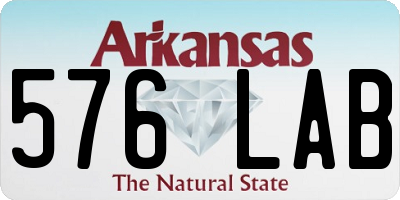 AR license plate 576LAB
