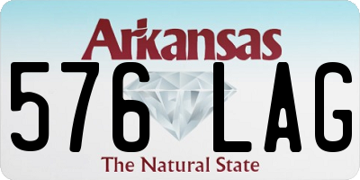 AR license plate 576LAG