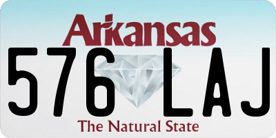 AR license plate 576LAJ