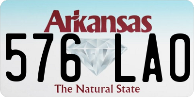AR license plate 576LAO