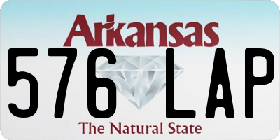 AR license plate 576LAP