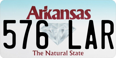 AR license plate 576LAR