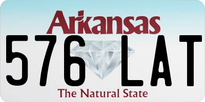 AR license plate 576LAT