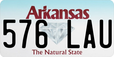 AR license plate 576LAU