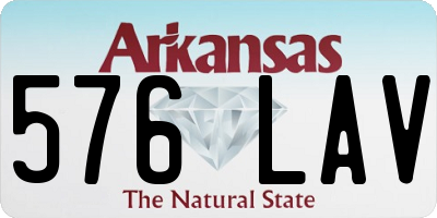 AR license plate 576LAV