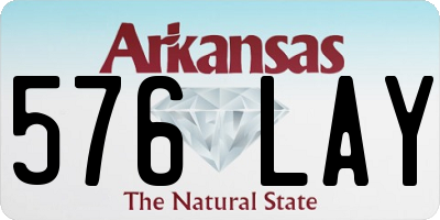 AR license plate 576LAY