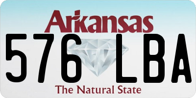 AR license plate 576LBA