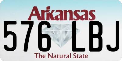 AR license plate 576LBJ