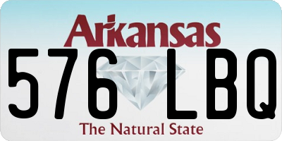 AR license plate 576LBQ