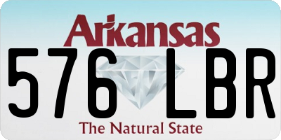 AR license plate 576LBR