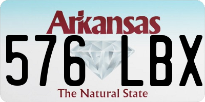 AR license plate 576LBX