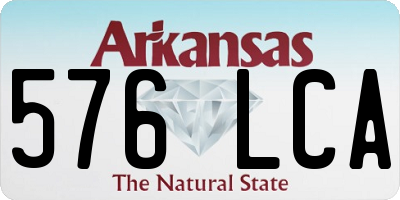 AR license plate 576LCA