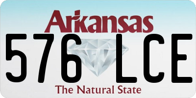 AR license plate 576LCE